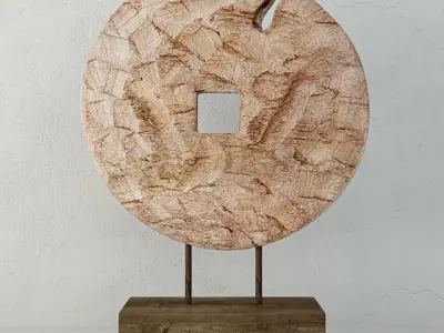 Old Wood Wheels on Stand Collection