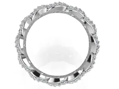 Cumin Chain Pave Ring 2586 3D print model