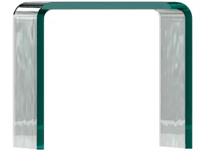 Minimalist Acrylic Side Table - Ottoman 3D model