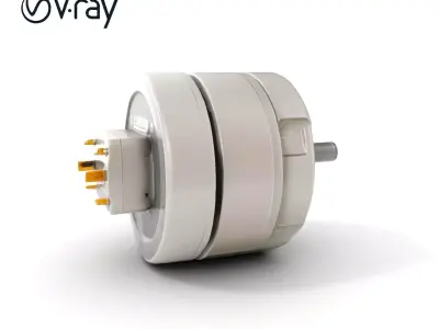 Electric Motor Component D Model Pack Low-poly 3D model