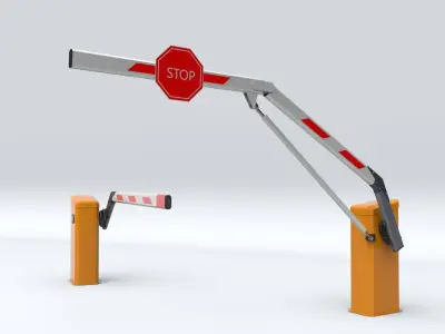 Car Parking Barrier 3D model