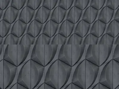 Parametric Wall Panel 3d model Low-poly 3D model 4