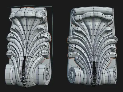 Corbel 1-2 Low-poly 3D model