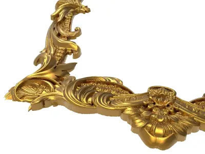 carved frame 3D model 16