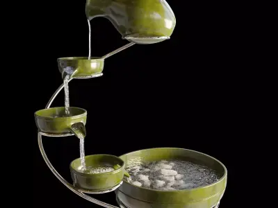 Model of decorative cascade waterfall 3D model