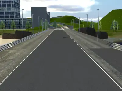 Very Difficult F1 race Track Custom Made in Blender Realistic 3D model