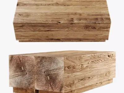 Wood Coffee Table 3D model
