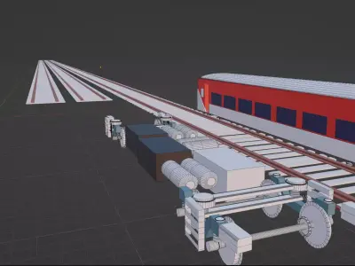 Indian LHB coach made in blender 3d Software  Free 3D model