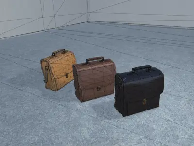 Bags - Props for Interior Low-poly 3D model