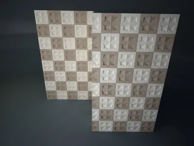 06 ARABIC PATTERN WALL Low-poly 3D model