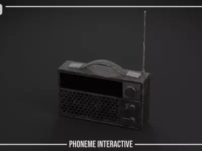 Old Radio Prop - Game Ready Asset with 3 LODs and PBR Textures Low-poly 3D model
