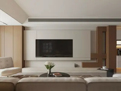 Modern Minimalist Living Room 83 3D model