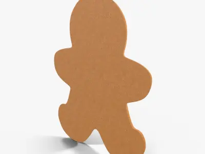 Gingerbread Cookie 2 Low-poly 3D model
