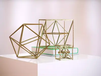 Mathematical figures decoration HG2 3D model