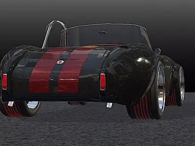 65 Carbon Fiber AC Cobra  - H-Poly 3D model