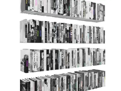 Books 150 pieces 2-7-2 Low-poly 3D model