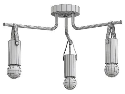 apricale-98281 three light ceiling fixture 3D model