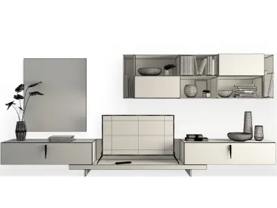 Contemporary TV Furniture 04 3D model