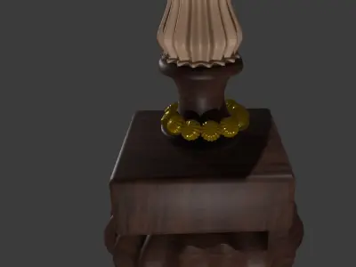 Ornamental decorative one-legged table 3D model