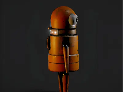 REPO   Rusty Cartoon Robot Character 3D Model Low-poly 3D model