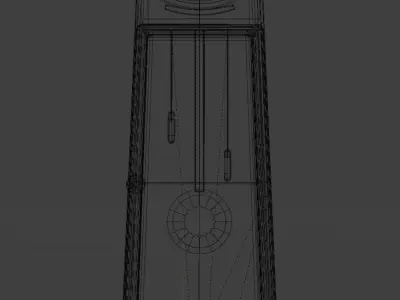 Pendulum Clock 3D model Low-poly 3D model