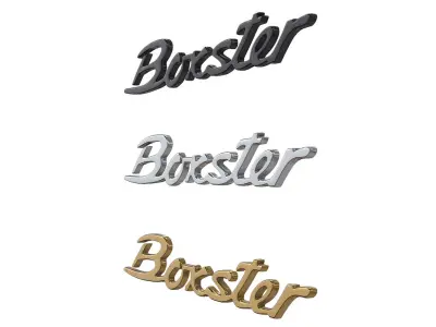 Boxster nameplate Porsche 3D print model
