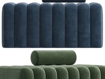 Modern Line Tufted Bench  3D model