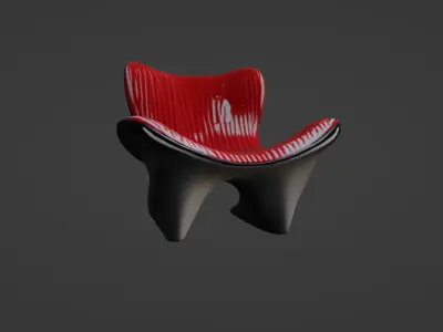 Futuristic Designer Lounge Chair   3D model