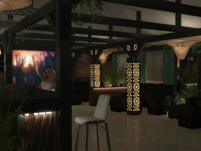 Boho club Free 3D model