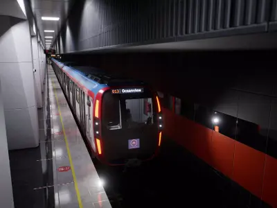 Subway Train - Horizon Low-poly 3D model
