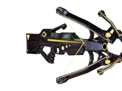 Sci-Fi Crossbow Low-poly 3D model
