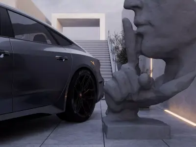 AXELOR Atrium Court - Automotive CGI Blender Scene 3D model