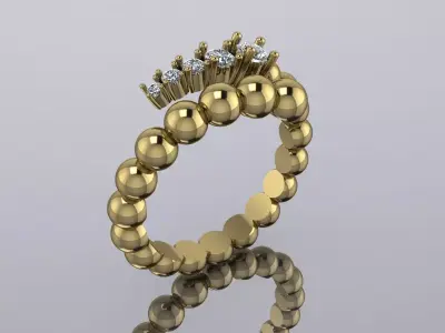 Jewelry Ring Gold 3D print model 31