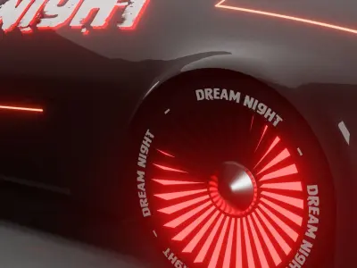 Futuristic Car Dream Night 3D model