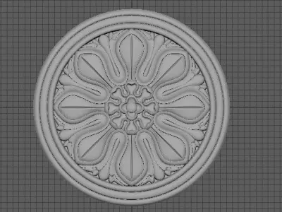 Central decor ornament for furniture 3D model buy