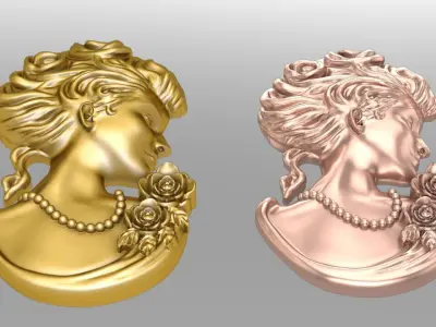Vintage Queens Cameo 3D print model