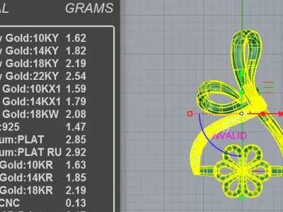 Elegant Pearl Bow Pendant Necklace 3D print model
