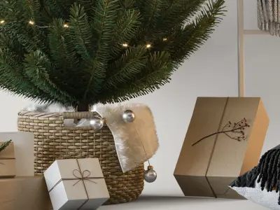 Christmas decorative set 3D model