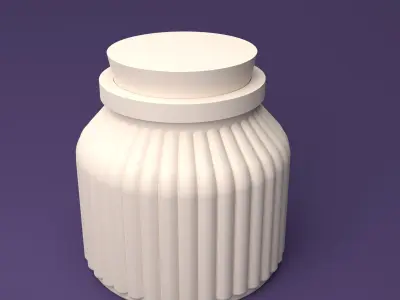 Striped Candle Holder 3D print model