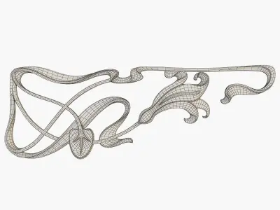art nouveau decor for cnc 3D model