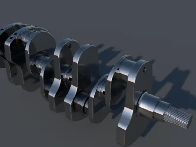 Crankshaft Low-poly 3D model