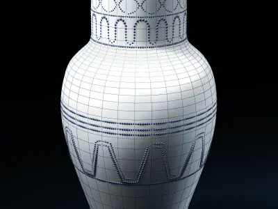 Classic Vase Low-poly 3D model