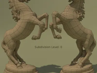 Horse Statuette 2B 3D model