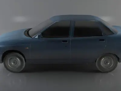 AutoVaz2110 LowPoly car 3D model