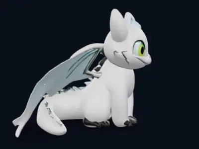 Toothless- Light Fury 3D model