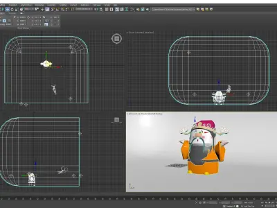 Chinese God of Wealth Cartoon 3D model