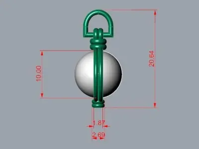 pearl pendant 3D print model