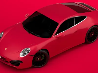 Porsche 911 Red 3D model