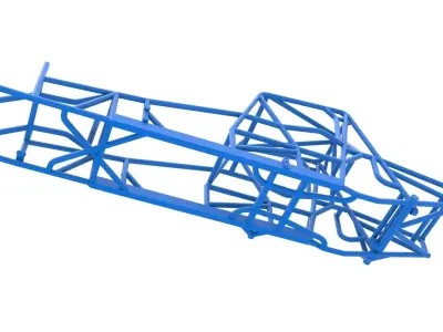 Frame of Northeast Dirt Modified stock car Scale 1 to 25 3D print model