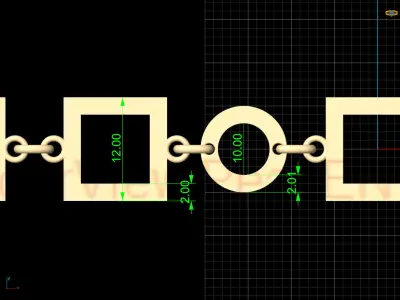 Lux  cufflink printable gold jewelry printable 3D model 3D print model